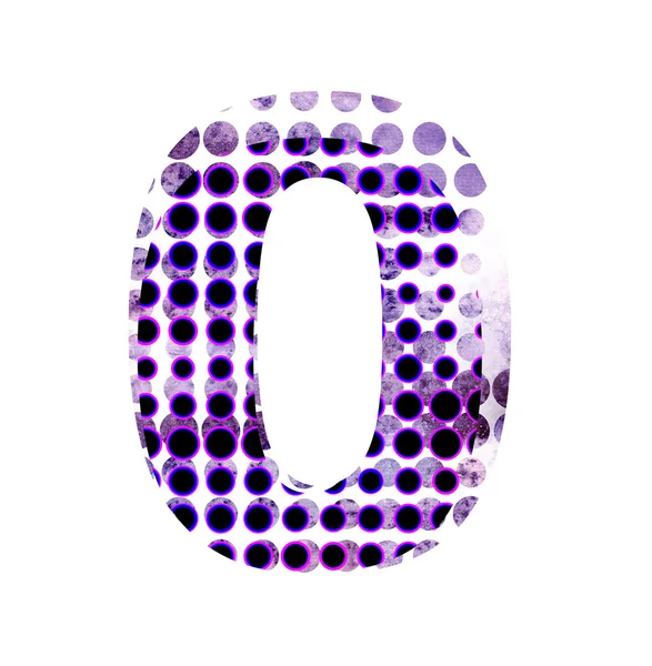 Perforated number 0 — Stock Photo, Image