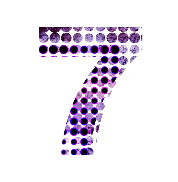 Perforated number 7 — Stock Photo, Image