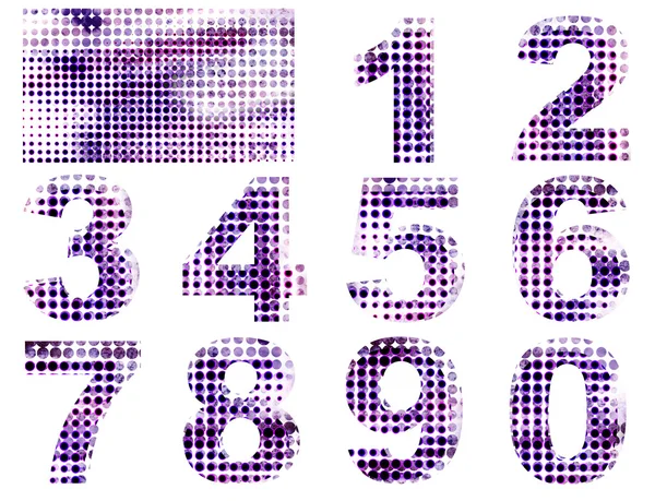 Perforált számok beállítása — Stock Fotó