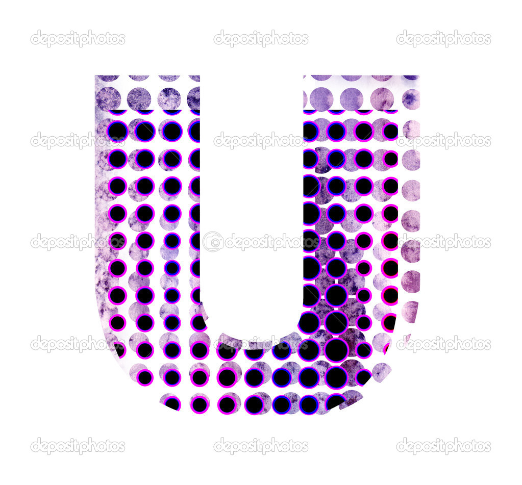 Perforated letter U