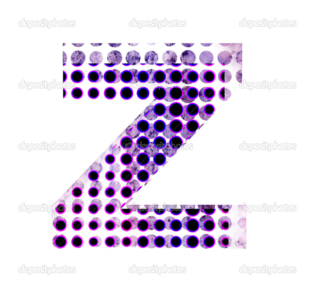 Perforated letter Z