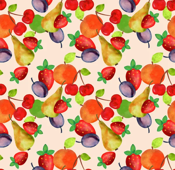 Modèle sans couture de fruits — Photo