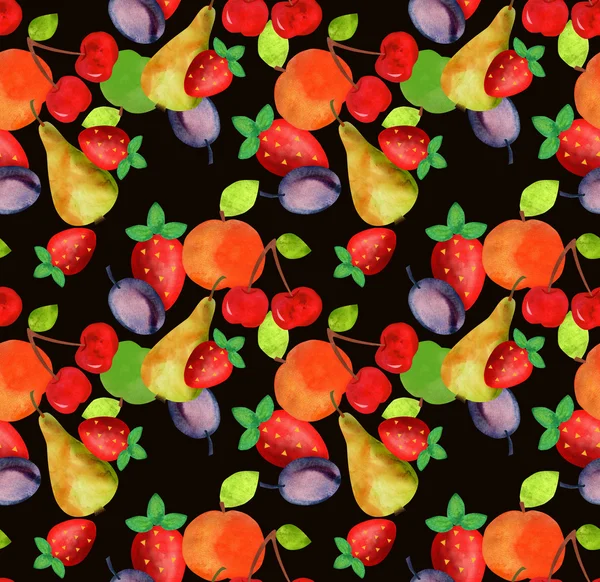 Nahtloses Fruchtmuster — Stockfoto