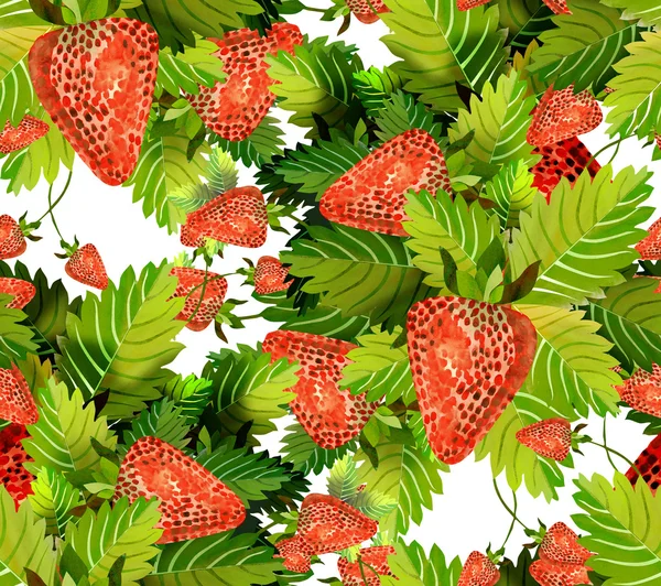 Strawberries Seamless Pattern — Stock Photo, Image