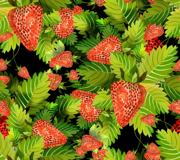 Strawberries Seamless Pattern — Stock Photo, Image