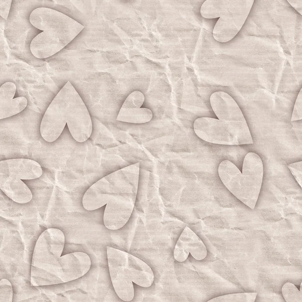 Paper hearts seamless pattern — Stock Photo, Image