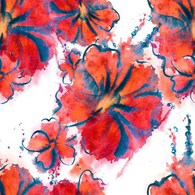 Çiçekler pürüzsüz desen