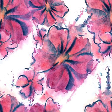 Çiçekler pürüzsüz desen