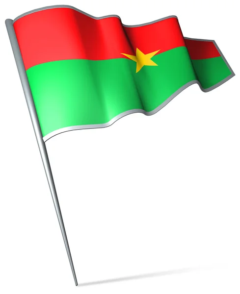 Flagge Burkina Fasos — Stockfoto