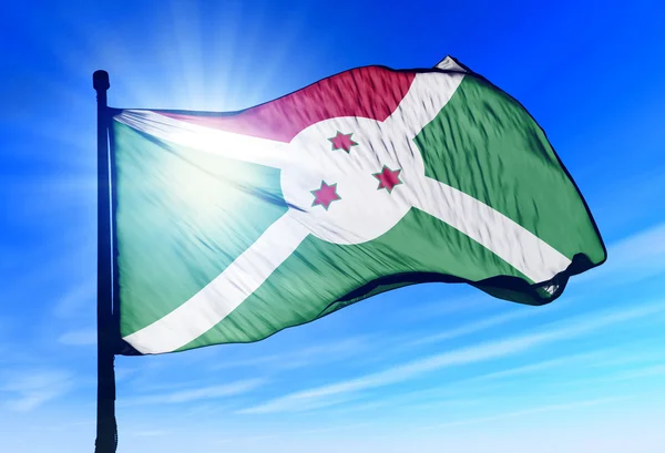 Flagge Burundis — Stockfoto