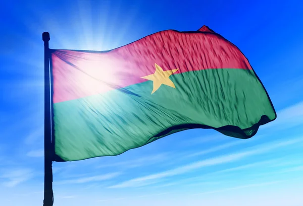 Flagge Burkina Fasos — Stockfoto