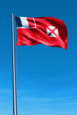 Wallis and Futuna (FRANCE) flag waving on the wind clipart