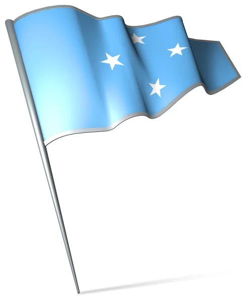 Mikronesiska federationens flagga — Stockfoto