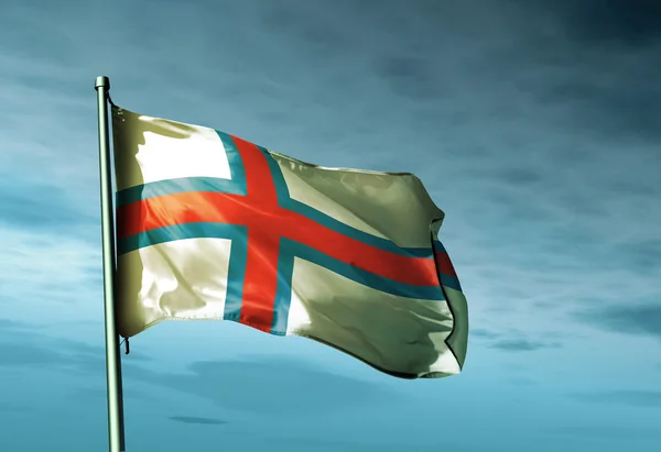 Faroe Adaları bayrağı — Stok fotoğraf
