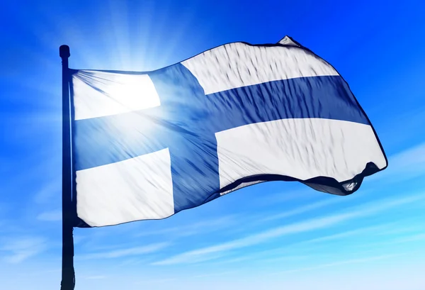 Flagga finland — Stockfoto