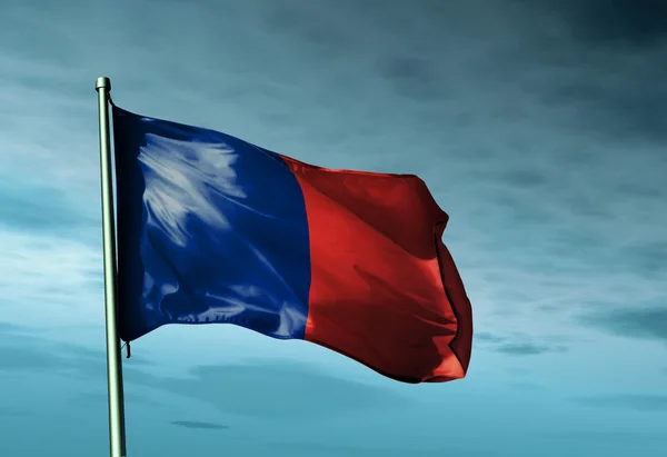 Paříž (Francie) vlajka mávala na vítr — Stock fotografie