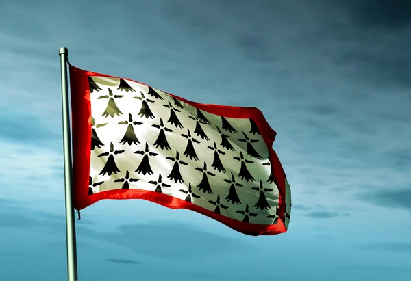 Limousin (France) flag waving on the wind — Stock Photo, Image