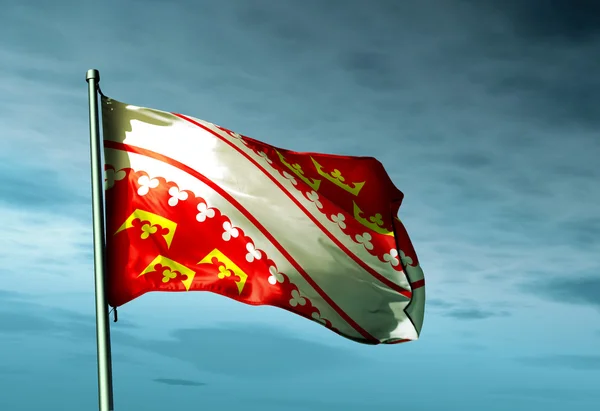 Alsace (France) flag waving on the wind — Stock Photo, Image