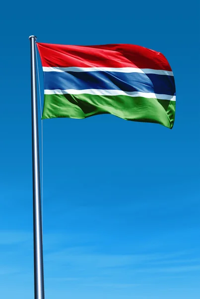 Flagge von Gambia — Stockfoto