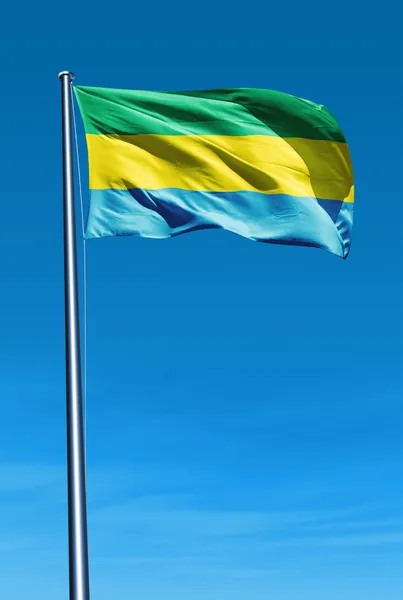 Bandeira do Gabão — Fotografia de Stock