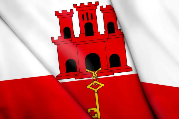 Bandeira de Gibraltar — Fotografia de Stock