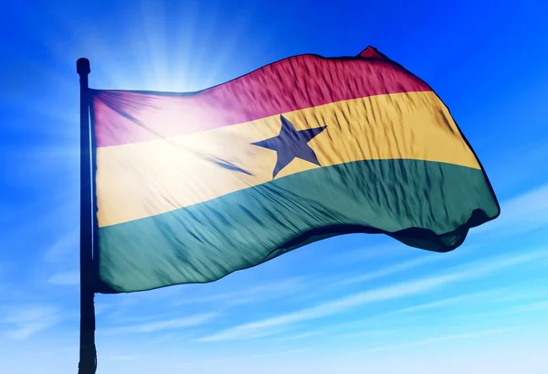 Ghanská vlajka — Stock fotografie
