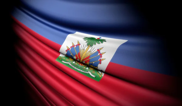 Haiti lobogója — Stock Fotó