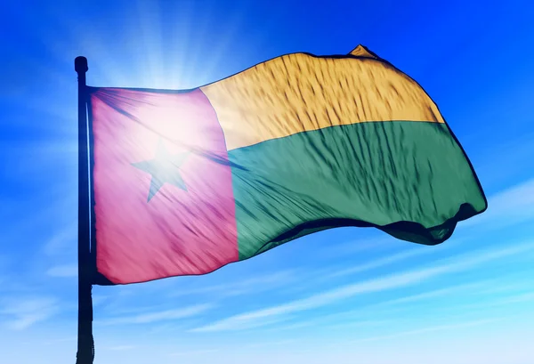 Vlag van Guinee-Bissau — Stockfoto