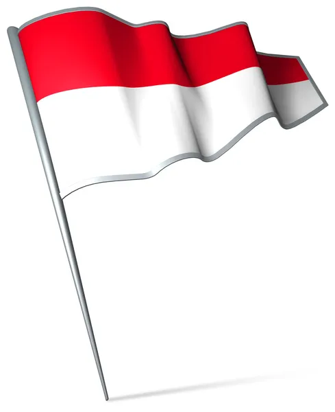 Flag of Monaco, Indonesia, Hesse (GER) — Stock Photo, Image