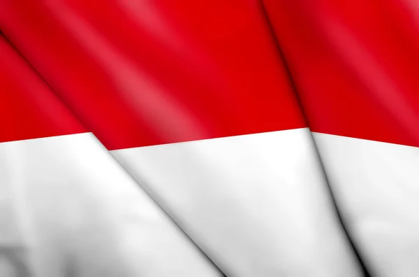 Flagge von Monaco, Indonesien, Hessen) — Stockfoto