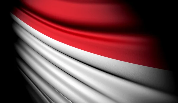 Flagge von Monaco, Indonesien, Hessen) — Stockfoto