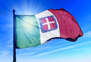 Flag of Kingdom of Italy  clipart
