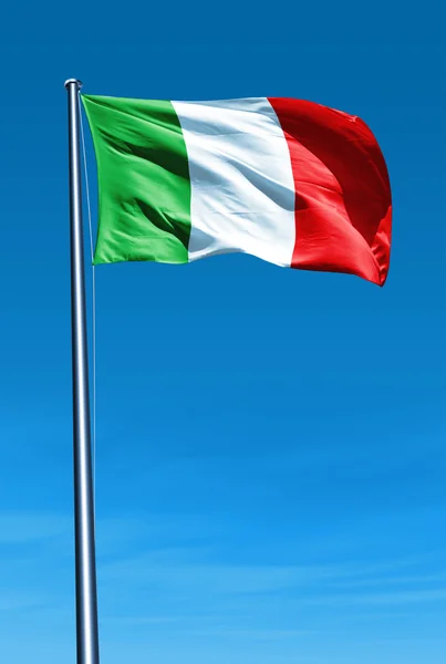 Italien flagga viftar på vinden — Stockfoto