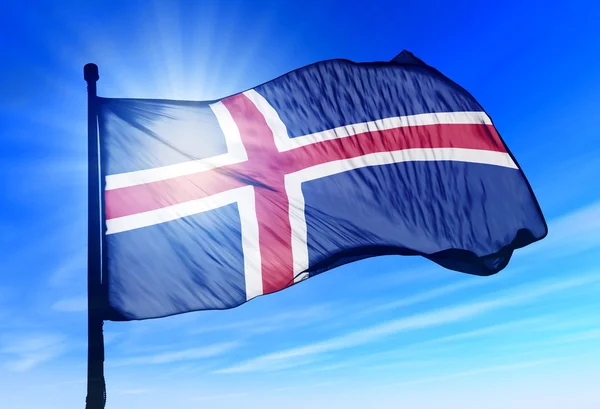 Vlag van IJsland — Stockfoto