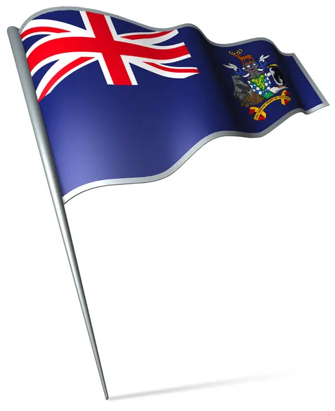 Прапор Південна Джорджія та Південні Сандвічеві острови (Великобританії) — стокове фото