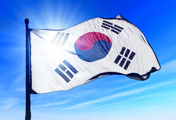 Флаг Южной Кореи — стоковое фото