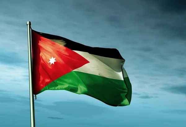 Σημαία Ιορδανίας — Φωτογραφία Αρχείου