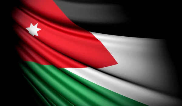 Bandeira da Jordânia — Fotografia de Stock