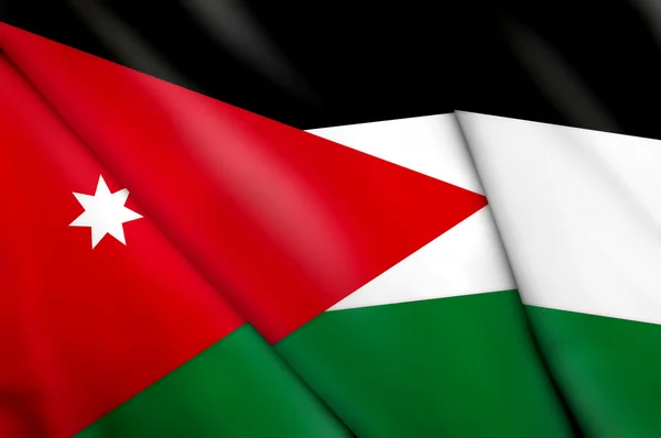 Flagge Jordaniens — Stockfoto