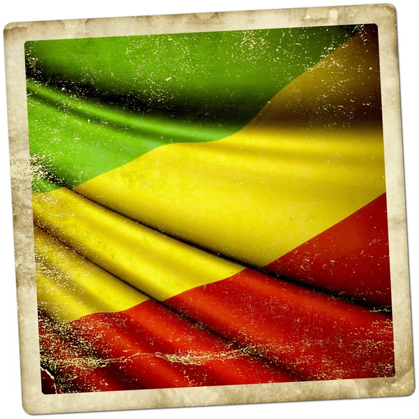 Vlag van congo — Stockfoto