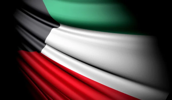 Bandeira do Kuwait — Fotografia de Stock