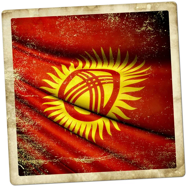 Flagge von Kyrgyzstan — Stockfoto