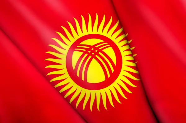 Flagge von Kyrgyzstan — Stockfoto