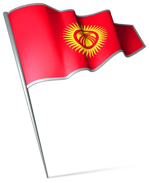 Bandera de kyrgyzstan —  Fotos de Stock