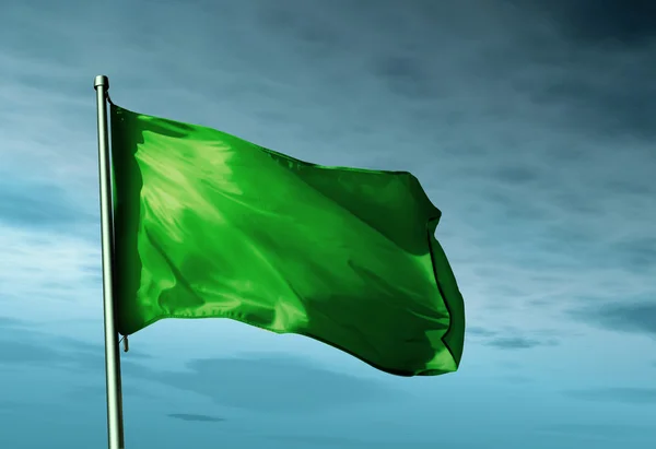 Flaga Libii na wiatr — Zdjęcie stockowe