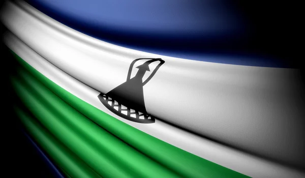 Bandeira de lesotho — Fotografia de Stock