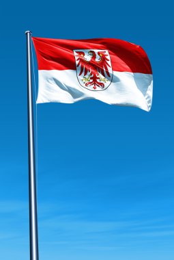 rüzgarda sallayarak brandenburg (ger) bayrağı