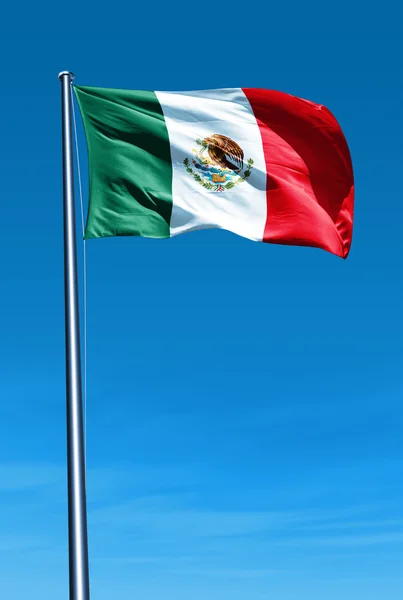 Mexico vlag zwaaien op de wind — Stockfoto