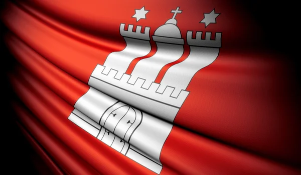 Flag of Hamburg (GER) — Stock Photo, Image