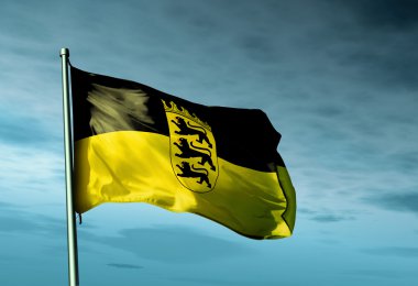 Almanya baden-Württemberg bayrak Rüzgar sallıyor